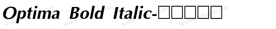 Optima Bold Italic字体转换